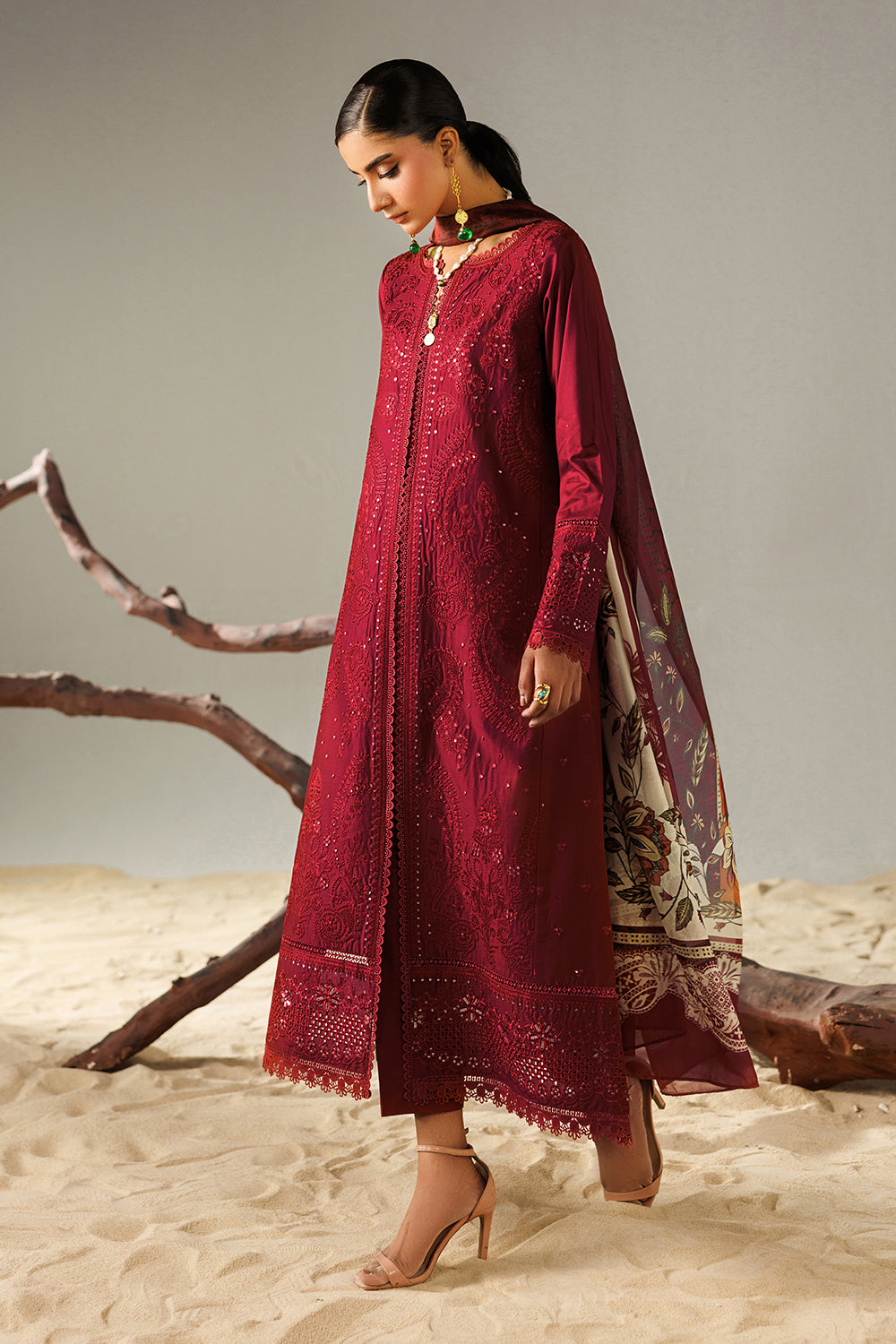 Embroidered Lawn MJ-26-12