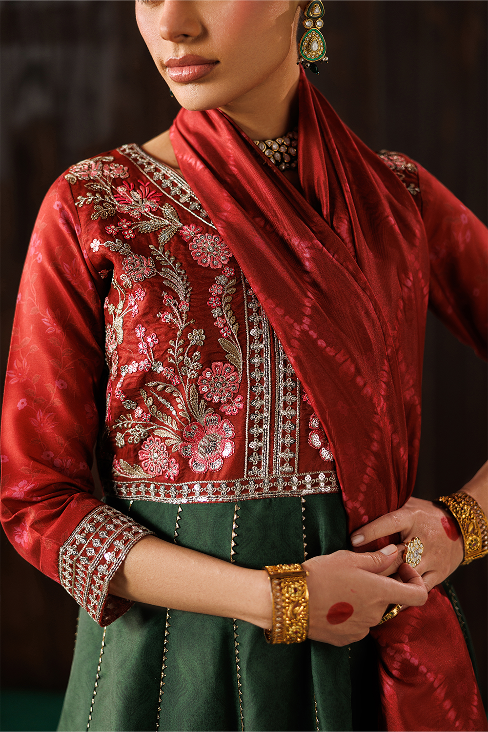 Embroidered Blend Silk SL-26-14