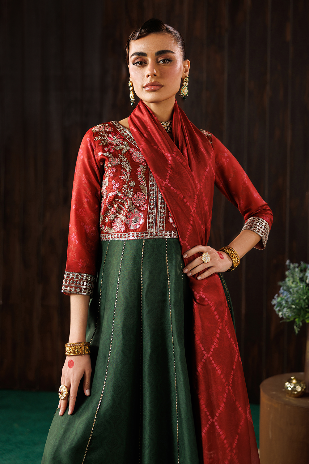 Embroidered Blend Silk SL-26-14