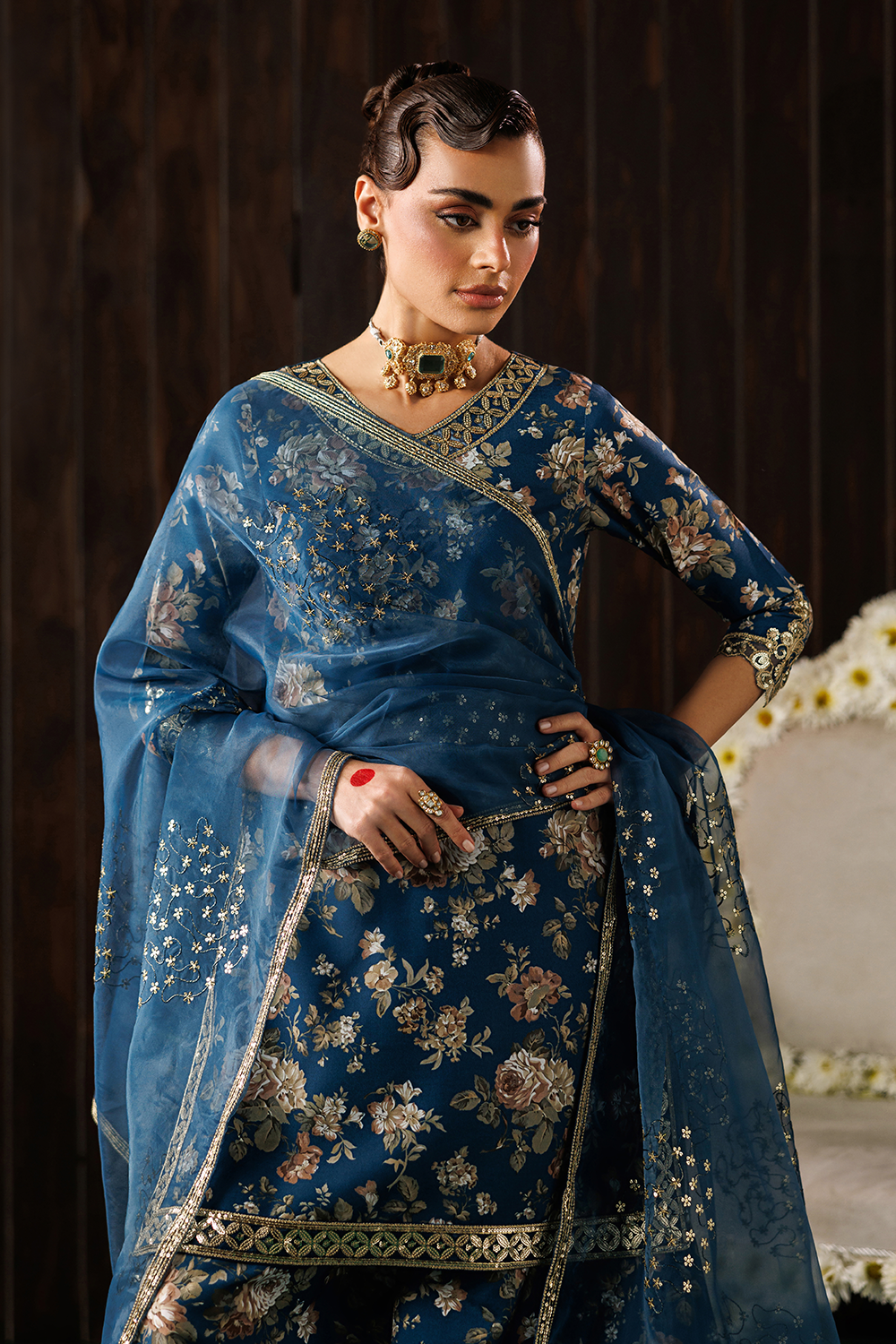 Embroidered Blend Silk SL-26-11