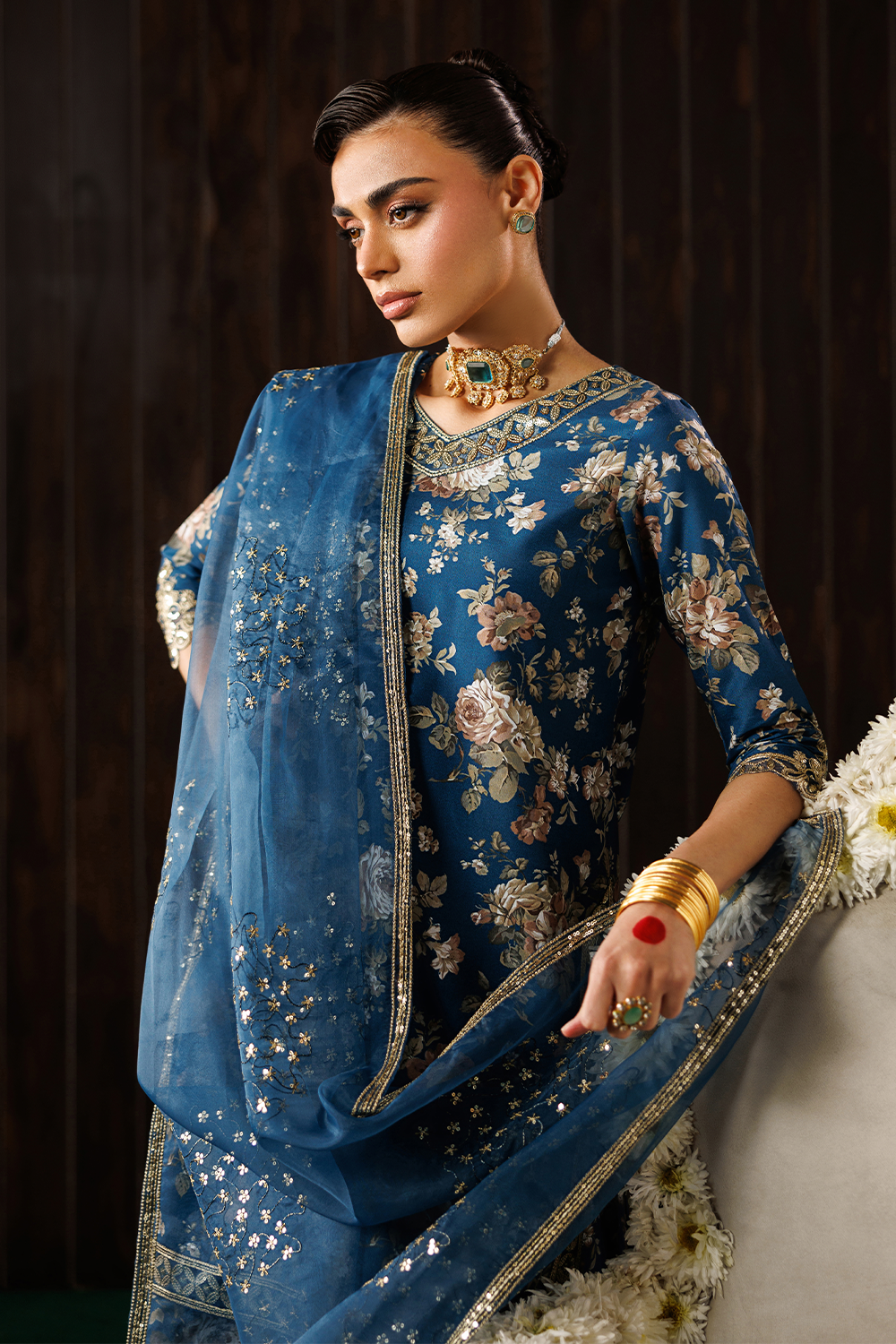 Embroidered Blend Silk SL-26-11