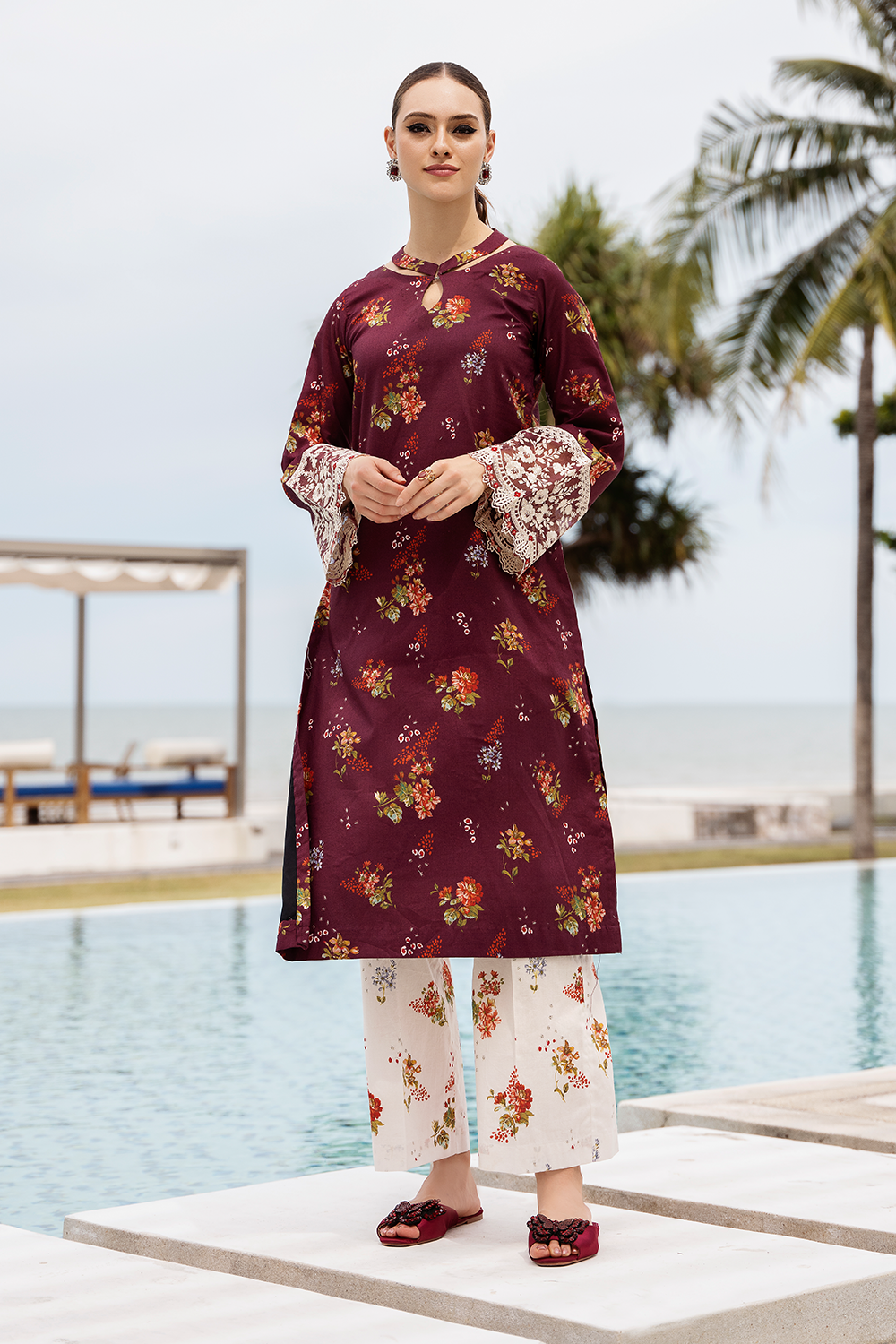 Embroidered Printed Cambric MK-24-01