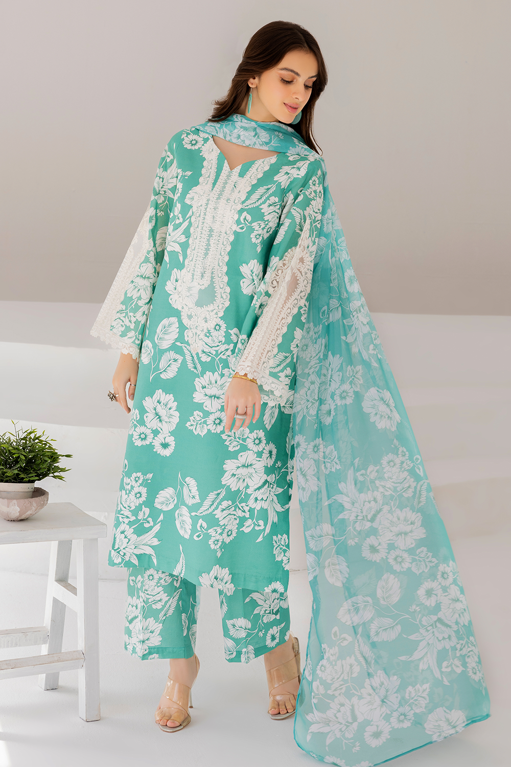 Embroidered Silk lawn DT-23-05