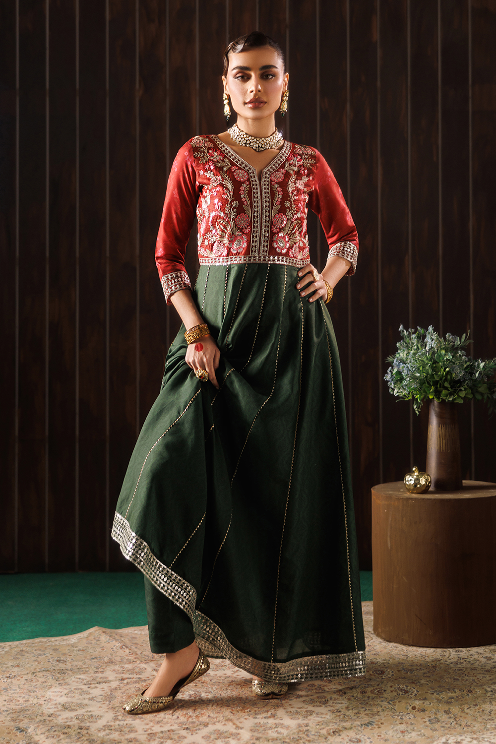 Embroidered Blend Silk SL-26-14