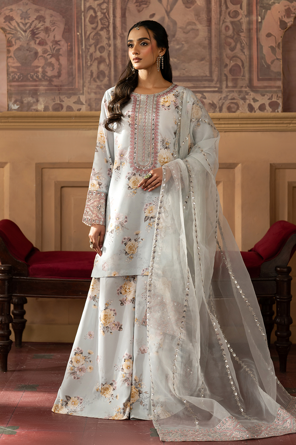 Embroidered Silk Lawn - SL-25-01