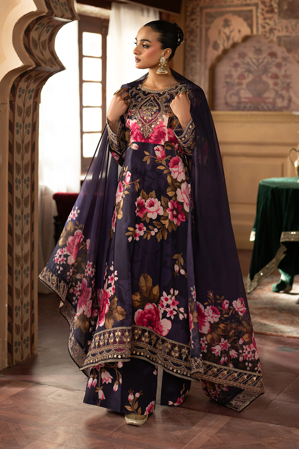 Embroidered Silk Lawn - SL-25-05