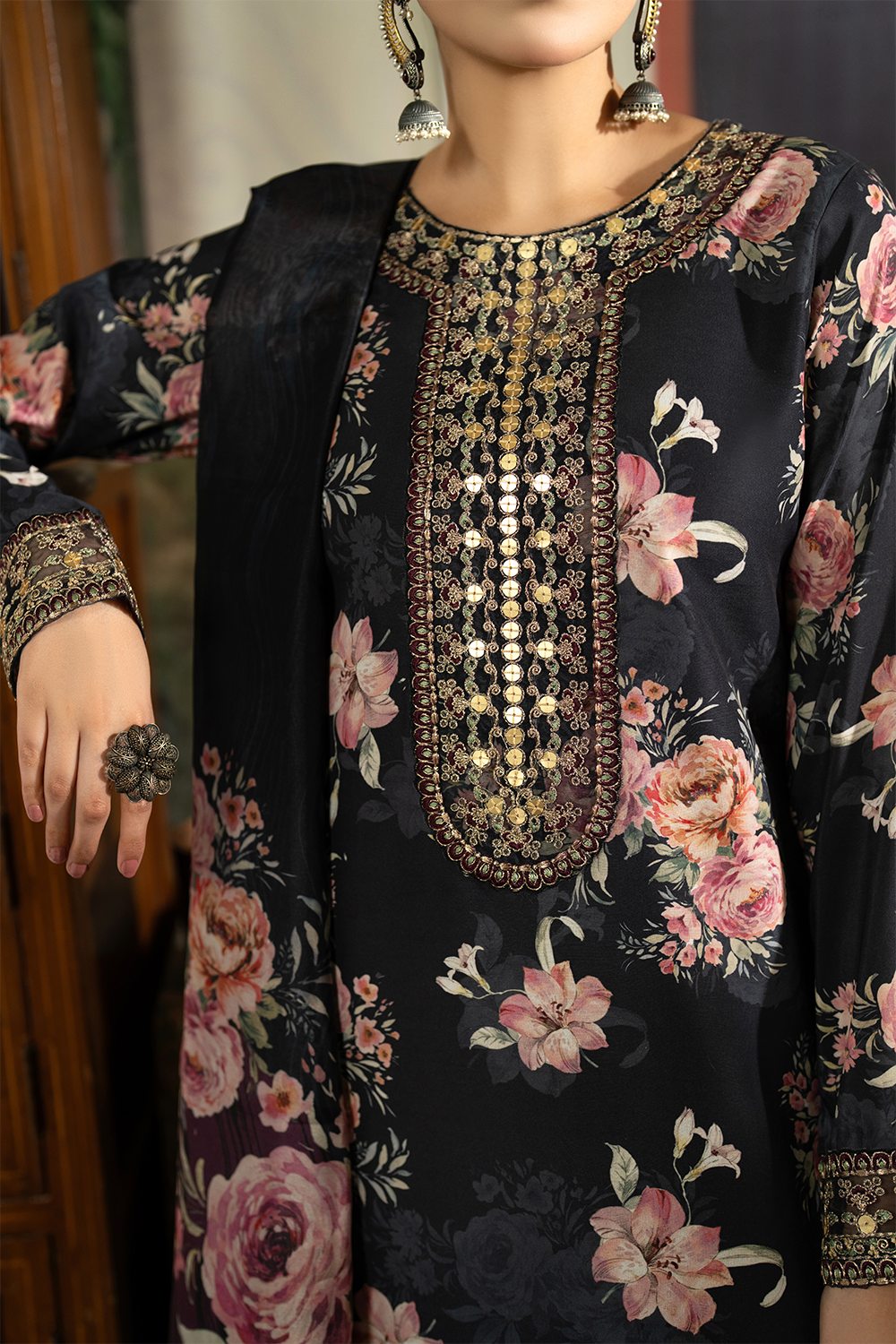 Embroidered Silk Lawn SL-25-03