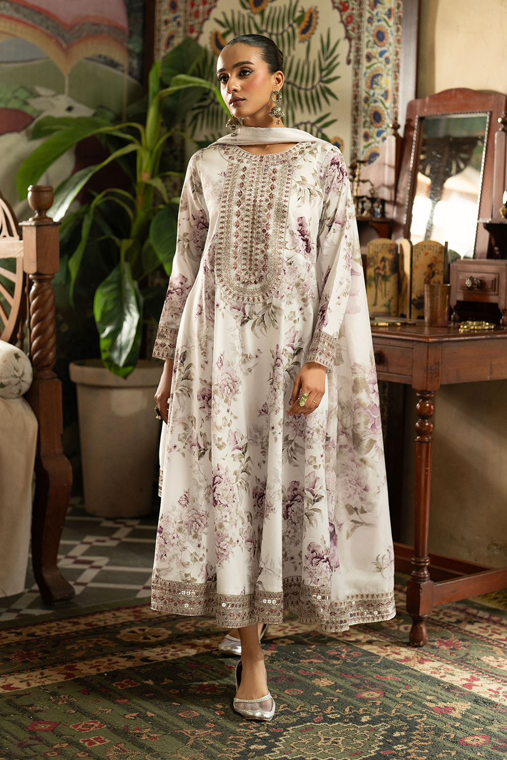 Embroidered Silk Lawn SL-25-04